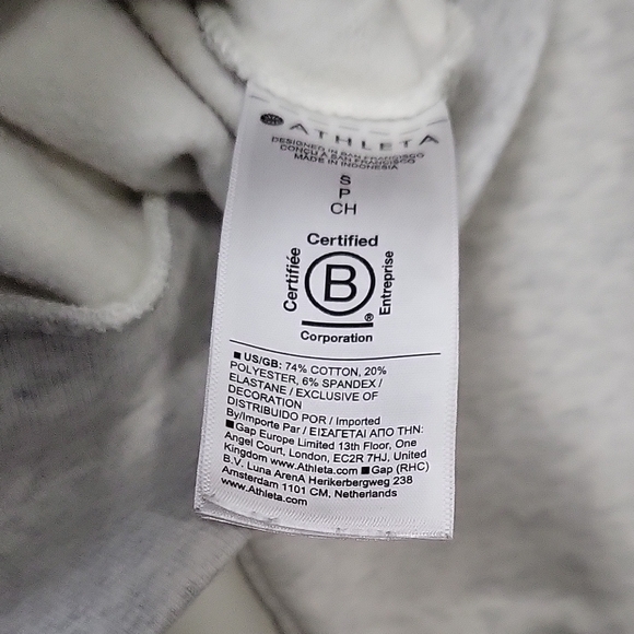 Athleta Power of She Crewneck Womens Sweater Light Gray Small - Picture 9 of 10